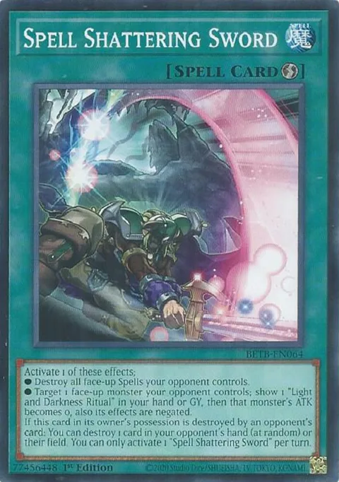 Spell Shattering Sword BETB-EN064 Yu-Gi-Oh card from Beyond the Brave