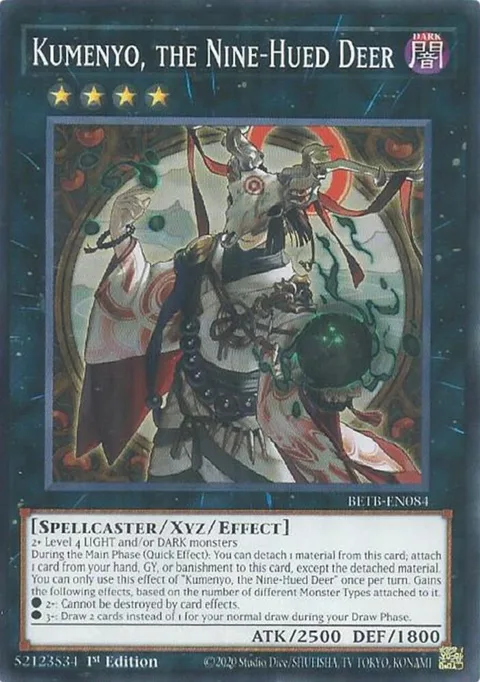 Kumenyo, the Nine-Hued Deer BETB-EN084 Yu-Gi-Oh card from Beyond the Brave