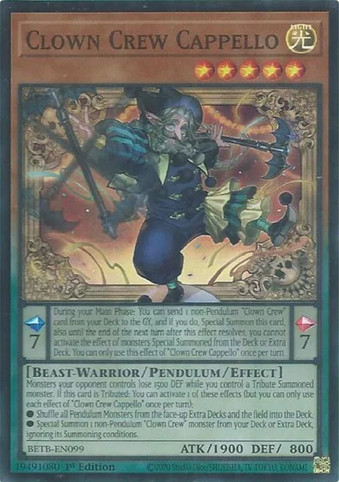 Clown Crew Cappello BETB-EN099 Yu-Gi-Oh card from Beyond the Brave