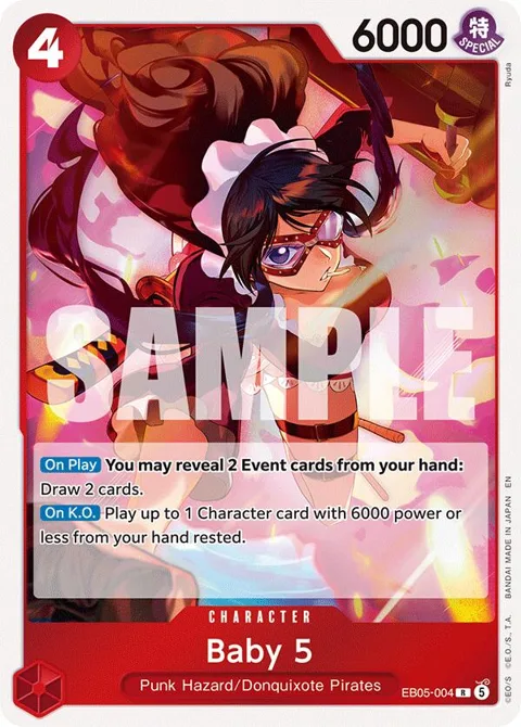 Baby 5 EB05-004 One Piece card from Extra Booster: One Piece Heroines Edition Vol. 2