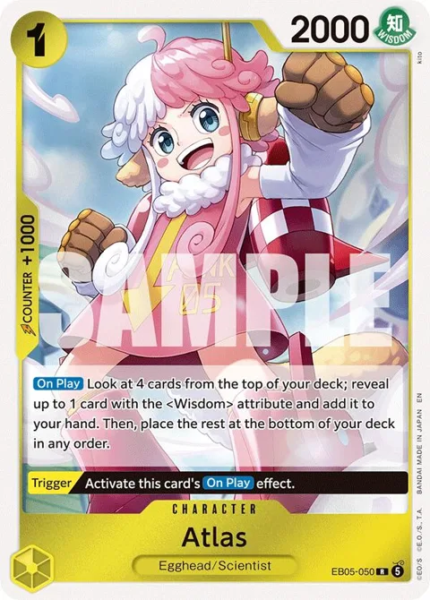 Atlas EB05-050 One Piece card from Extra Booster: One Piece Heroines Edition Vol. 2