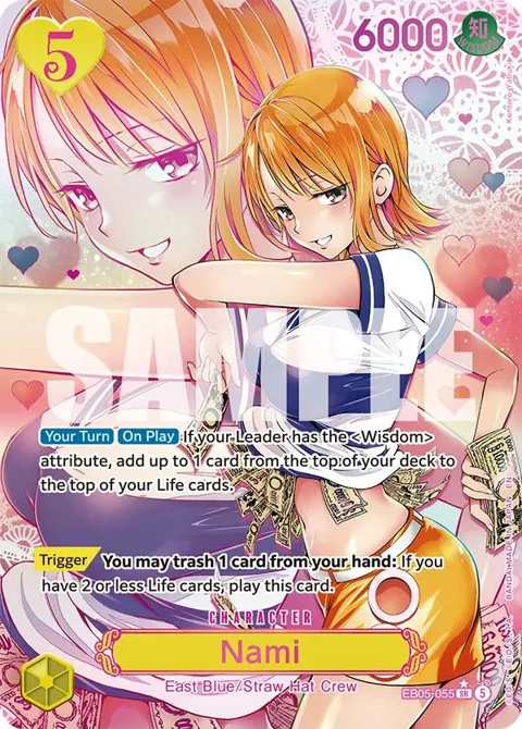 Nami Alt Art EB05-055 One Piece card from Extra Booster: One Piece Heroines Edition Vol. 2