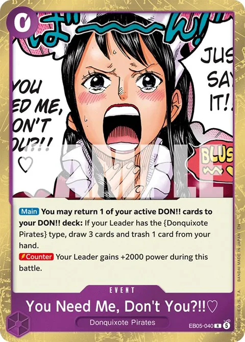 You Need Me, Don't You?!! EB05-040 One Piece card from Extra Booster: One Piece Heroines Edition Vol. 2