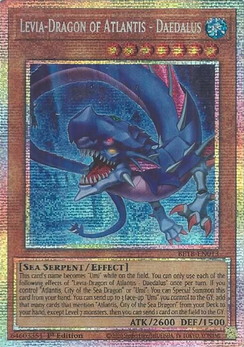 Levia-Dragon of Atlantis - Daedalus Starlight Rare BETB-EN013 Yu-Gi-Oh card from Beyond the Brave