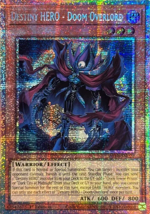 Destiny HERO - Doom Overlord Starlight Rare BETB-EN022 Yu-Gi-Oh card from Beyond the Brave