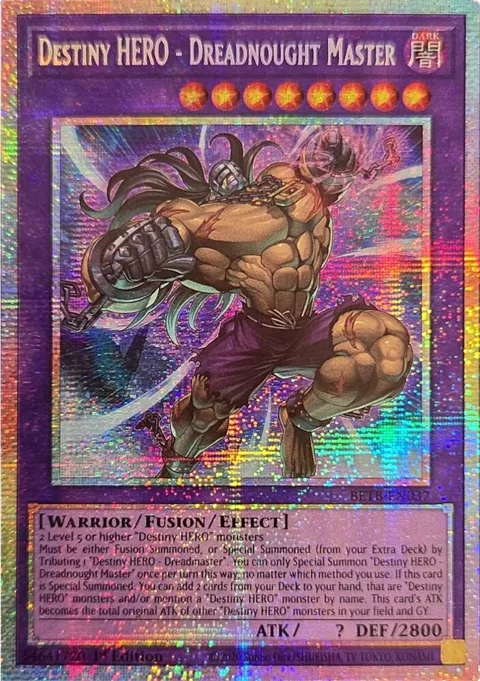 Destiny HERO - Dreadnought Master Starlight Rare BETB-EN037 Yu-Gi-Oh card from Beyond the Brave