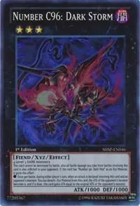 Number C96: Dark Storm SHSP-EN046 1st Edition Yu-Gi-Oh card from Shadow Specters