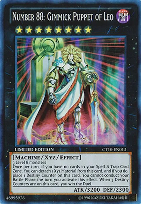 Number 88: Gimmick Puppet of Leo CT10-EN013 Yu-Gi-Oh card from 2013 Collectors Tins