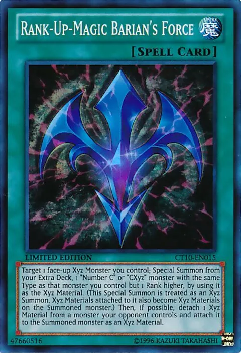 Rank-Up-Magic Barian's Force CT10-EN015 Yu-Gi-Oh card from 2013 Collectors Tins