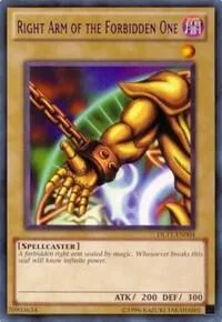 Right Arm of the Forbidden One Purple DL11-EN004 Yu-Gi-Oh card from Duelist League Promo