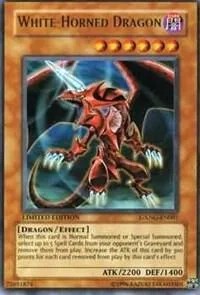 White-Horned Dragon GXNG-EN001 Yu-Gi-Oh card from GX Next Generation Blister Pack Promo