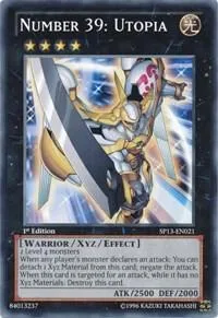 Number 39: Utopia SP13-EN021 Unlimited Yu-Gi-Oh card from Star Pack 2013