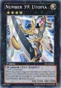Number 39: Utopia Starfoil SP13-EN021 1st Edition Yu-Gi-Oh card from Star Pack 2013