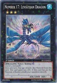 Number 17: Leviathan Dragon Starfoil SP13-EN023 Unlimited Yu-Gi-Oh card from Star Pack 2013