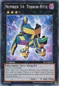 Number 34: Terror-Byte Starfoil SP13-EN025 Yu-Gi-Oh card from Star Pack 2013