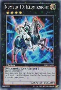Number 10: Illumiknight Starfoil SP13-EN026 Yu-Gi-Oh card from Star Pack 2013