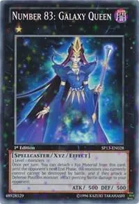 Number 83: Galaxy Queen Starfoil SP13-EN028 Yu-Gi-Oh card from Star Pack 2013