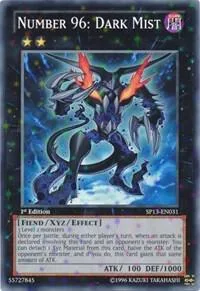 Number 96: Dark Mist Starfoil SP13-EN031 Unlimited Yu-Gi-Oh card from Star Pack 2013