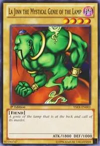 La Jinn the Mystical Genie of the Lamp YSKR-EN003 1st Edition Yu-Gi-Oh card from Starter Deck: Kaiba Reloaded