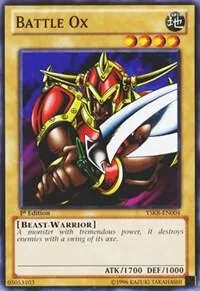 Battle Ox YSKR-EN004 1st Edition Yu-Gi-Oh card from Starter Deck: Kaiba Reloaded