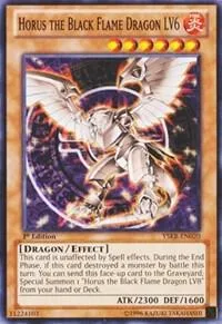 Horus the Black Flame Dragon LV6 YSKR-EN020 Unlimited Yu-Gi-Oh card from Starter Deck: Kaiba Reloaded