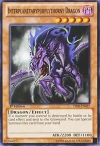 Interplanetarypurplythorny Dragon YSKR-EN027 Unlimited Yu-Gi-Oh card from Starter Deck: Kaiba Reloaded
