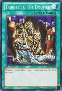 Tribute to the Doomed YSKR-EN030 Unlimited Yu-Gi-Oh card from Starter Deck: Kaiba Reloaded