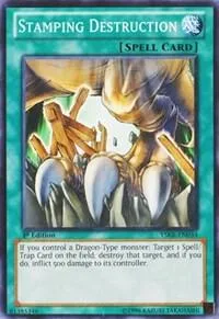 Stamping Destruction YSKR-EN034 Yu-Gi-Oh card from Starter Deck: Kaiba Reloaded