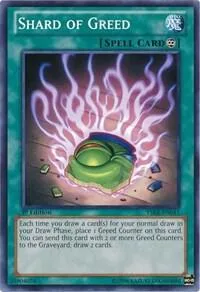Shard of Greed YSKR-EN041 1st Edition Yu-Gi-Oh card from Starter Deck: Kaiba Reloaded