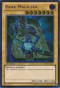 Dark Magician Ultimate Rare YSYR-EN001 1st Edition Yu-Gi-Oh card from Starter Deck: Yugi Reloaded