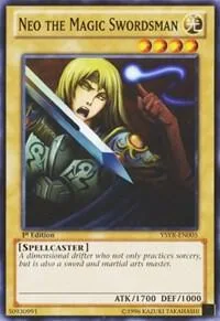 Neo the Magic Swordsman YSYR-EN005 1st Edition Yu-Gi-Oh card from Starter Deck: Yugi Reloaded