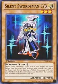 Silent Swordsman LV3 YSYR-EN017 Unlimited Yu-Gi-Oh card from Starter Deck: Yugi Reloaded