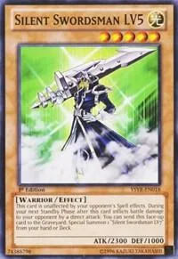 Silent Swordsman LV5 YSYR-EN018 Unlimited Yu-Gi-Oh card from Starter Deck: Yugi Reloaded