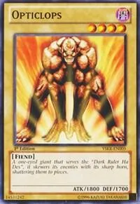 Opticlops YSKR-EN005 Yu-Gi-Oh card from Starter Deck: Kaiba Reloaded