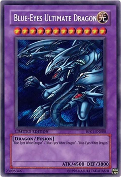 Blue-Eyes Ultimate Dragon RP01-EN000 RP01 Limited Secret Rare Yu-Gi-Oh card from Retro Pack