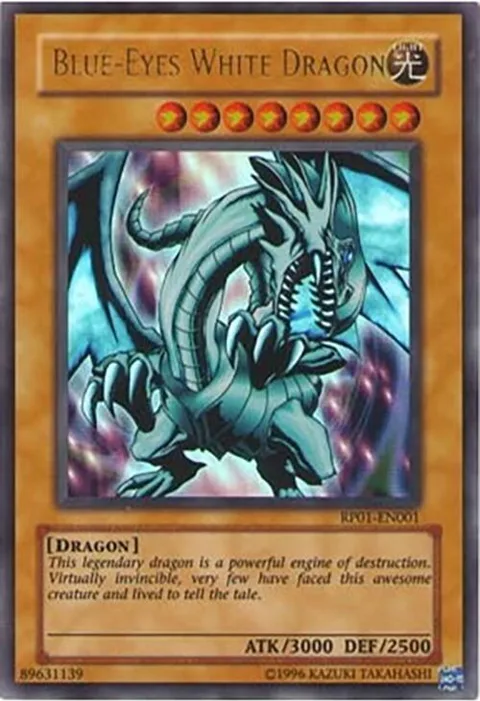 Blue-Eyes White Dragon RP01-EN001 RP01 Unlimited Ultra Rare Yu-Gi-Oh card from Retro Pack