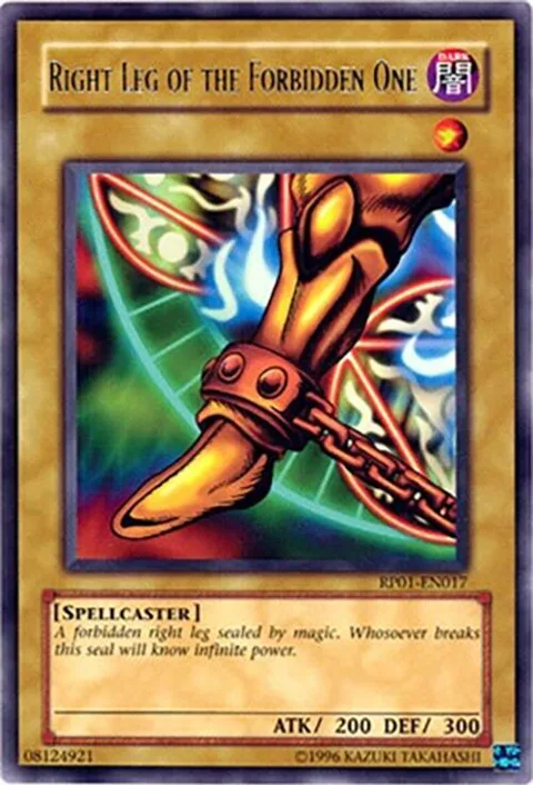 Right Leg of the Forbidden One RP01-EN017 RP01 Unlimited Rare Yu-Gi-Oh card from Retro Pack