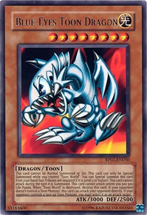 Blue-Eyes Toon Dragon RP01-EN050 RP01 Unlimited Rare Yu-Gi-Oh card from Retro Pack