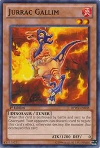 Jurrac Gallim BPW2-EN038 Yu-Gi-Oh card from Battle Pack 2: War of the Giants Round 2