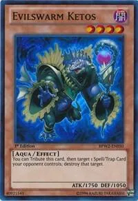 Evilswarm Ketos BPW2-EN050 Yu-Gi-Oh card from Battle Pack 2: War of the Giants Round 2