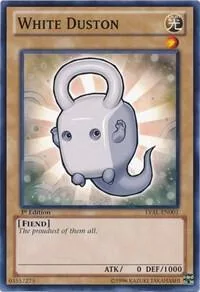 White Duston LVAL-EN001 1st Edition Yu-Gi-Oh card from Legacy of the Valiant
