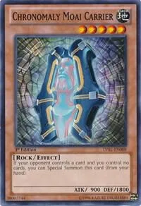 Chronomaly Moai Carrier LVAL-EN008 1st Edition Yu-Gi-Oh card from Legacy of the Valiant