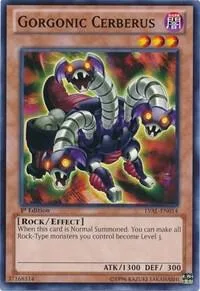 Gorgonic Cerberus LVAL-EN014 Unlimited Yu-Gi-Oh card from Legacy of the Valiant