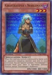 Gravekeeper's Nobleman LVAL-EN031 1st Edition Yu-Gi-Oh card from Legacy of the Valiant