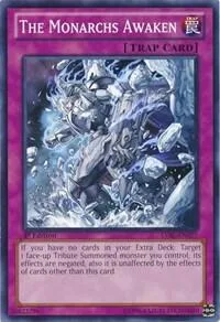 The Monarchs Awaken LVAL-EN077 1st Edition Yu-Gi-Oh card from Legacy of the Valiant