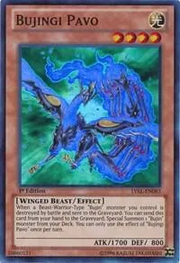 Bujingi Pavo LVAL-EN083 1st Edition Yu-Gi-Oh card from Legacy of the Valiant