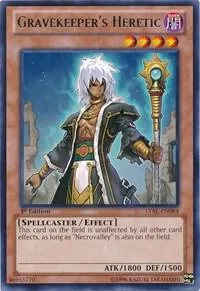 Gravekeeper's Heretic LVAL-EN084 Unlimited Yu-Gi-Oh card from Legacy of the Valiant
