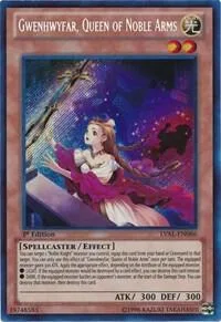 Gwenhwyfar, Queen of Noble Arms LVAL-EN086 1st Edition Yu-Gi-Oh card from Legacy of the Valiant