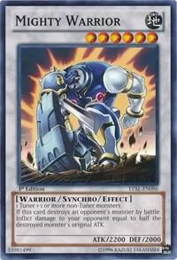 Mighty Warrior LVAL-EN096 1st Edition Yu-Gi-Oh card from Legacy of the Valiant