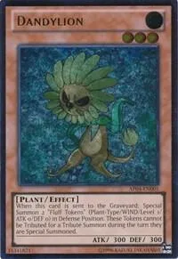 Dandylion Ultimate Rare AP04-EN001 Yu-Gi-Oh card from Astral Pack 4